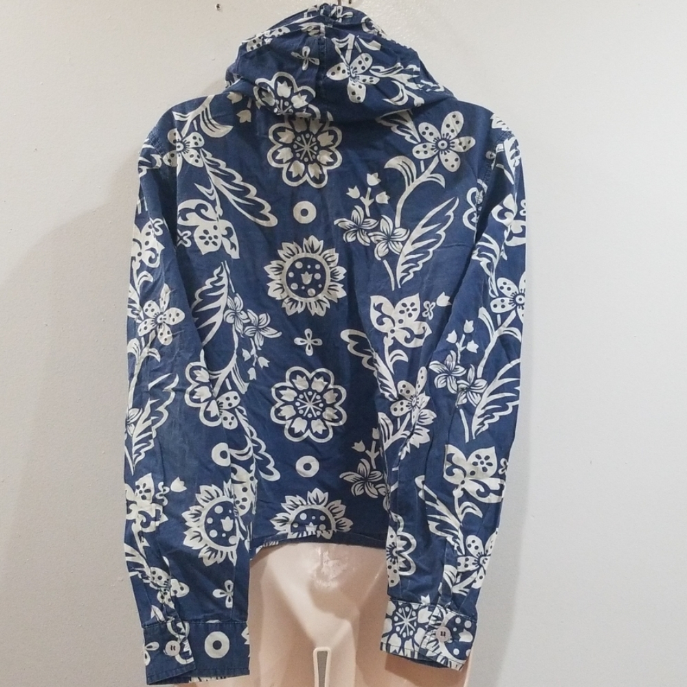 Roxy Quiksilver women's blue and white hoodie - Picture 7 of 8